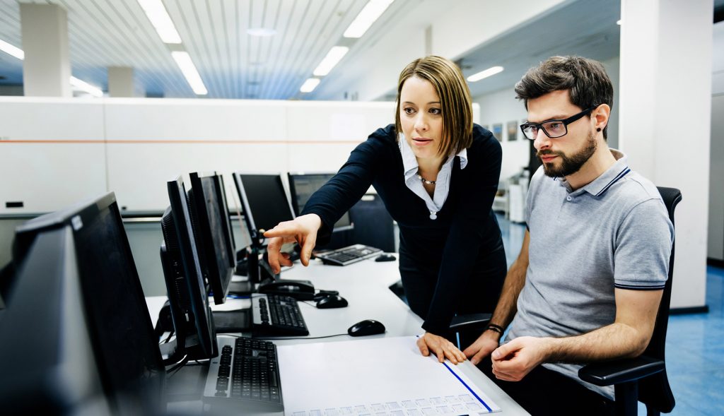 Team reviewing security data and systems as part of a data breach reporting and response process