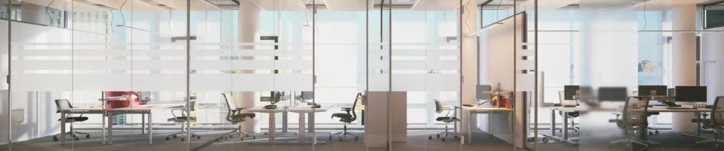 Inside of a modern office building